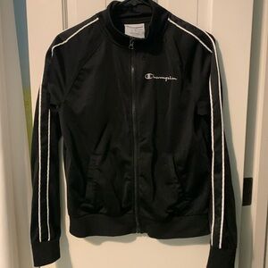 Champion zip jacket with striped sleeves, never worn! Like new!